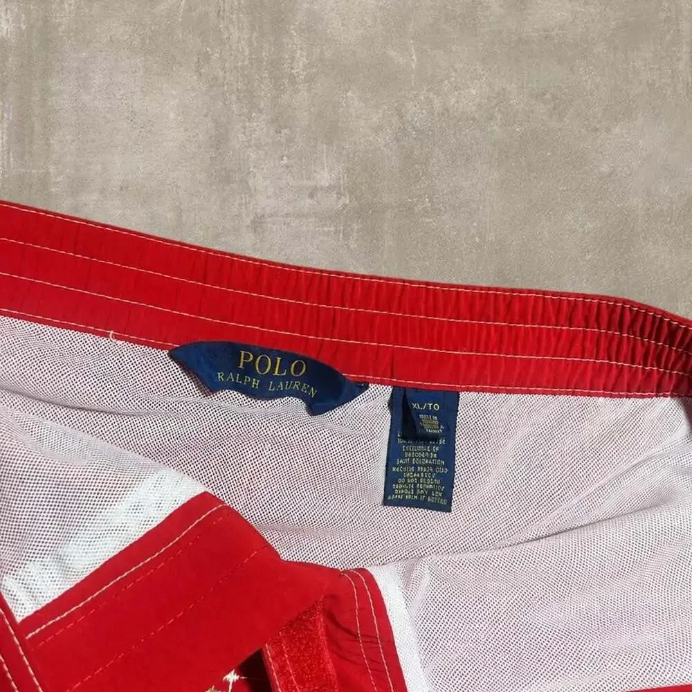 Polo Ralph Lauren Red Swim Trunks XL Board Shorts